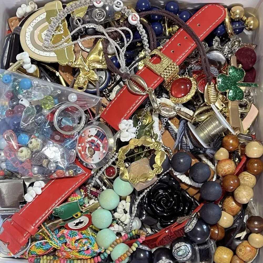 VTG - Now Repurpose Broken Jewelry Beads Harvest Craft Supply Parts 1#11.5oz